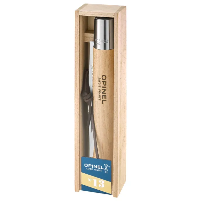 opinel-no-13-giant-folding-knife-collector-edition-9-8-inch-beech-handle-stateme image 1