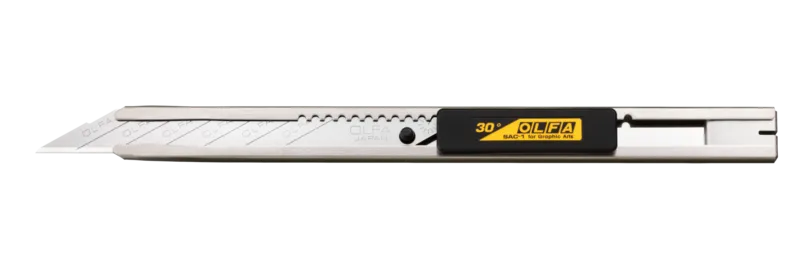 olfa-sac-1-9mm-stainless-steel-graphics-knife-with-30-degree-precision-snap-blad image 1