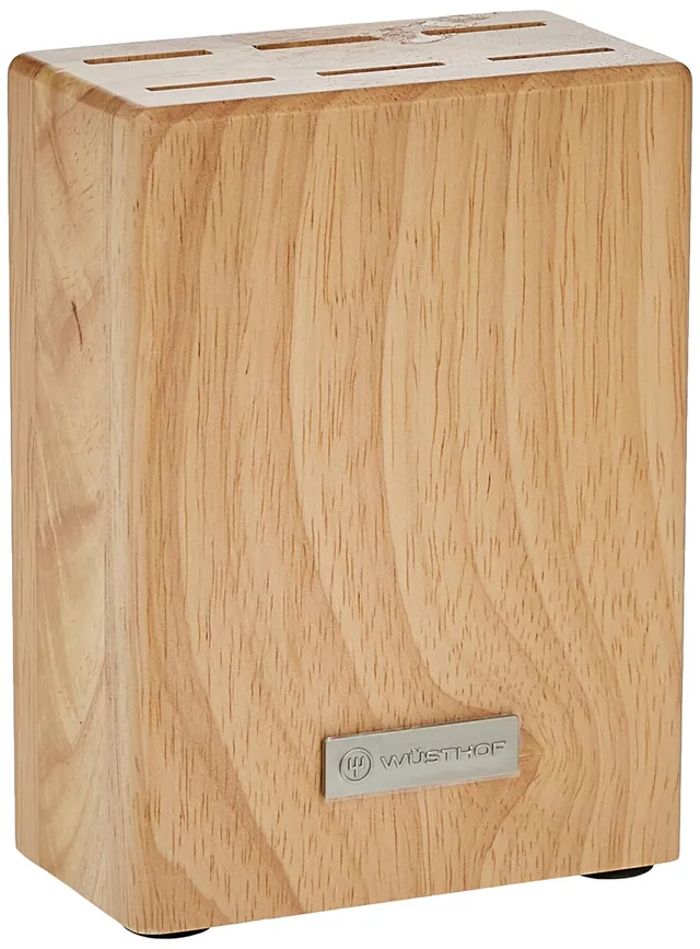 w-sthof-6-slot-steak-knife-storage-block-natural-hardwood image 1