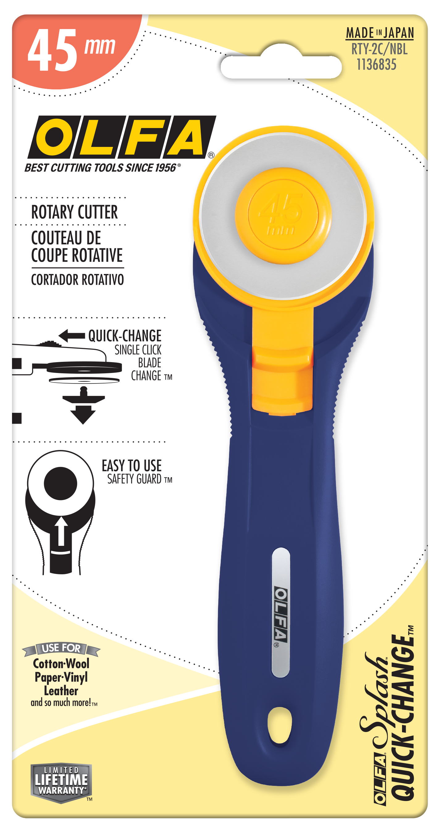 olfa-rty-2c-nbl-45mm-quick-change-rotary-cutter-navy image 4