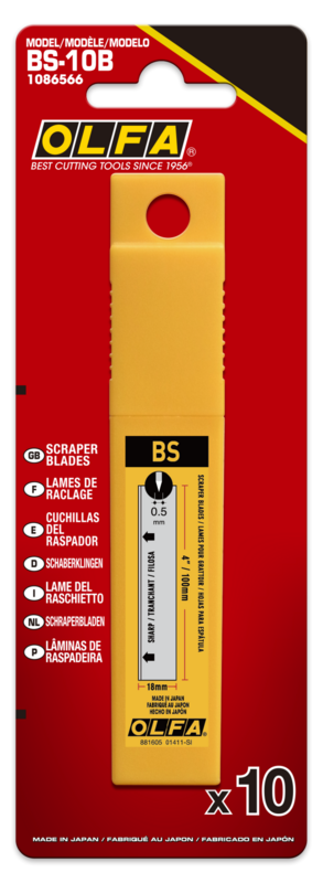 olfa-bs-10b-100mm-dual-edge-scraper-blades-10-pack image 2