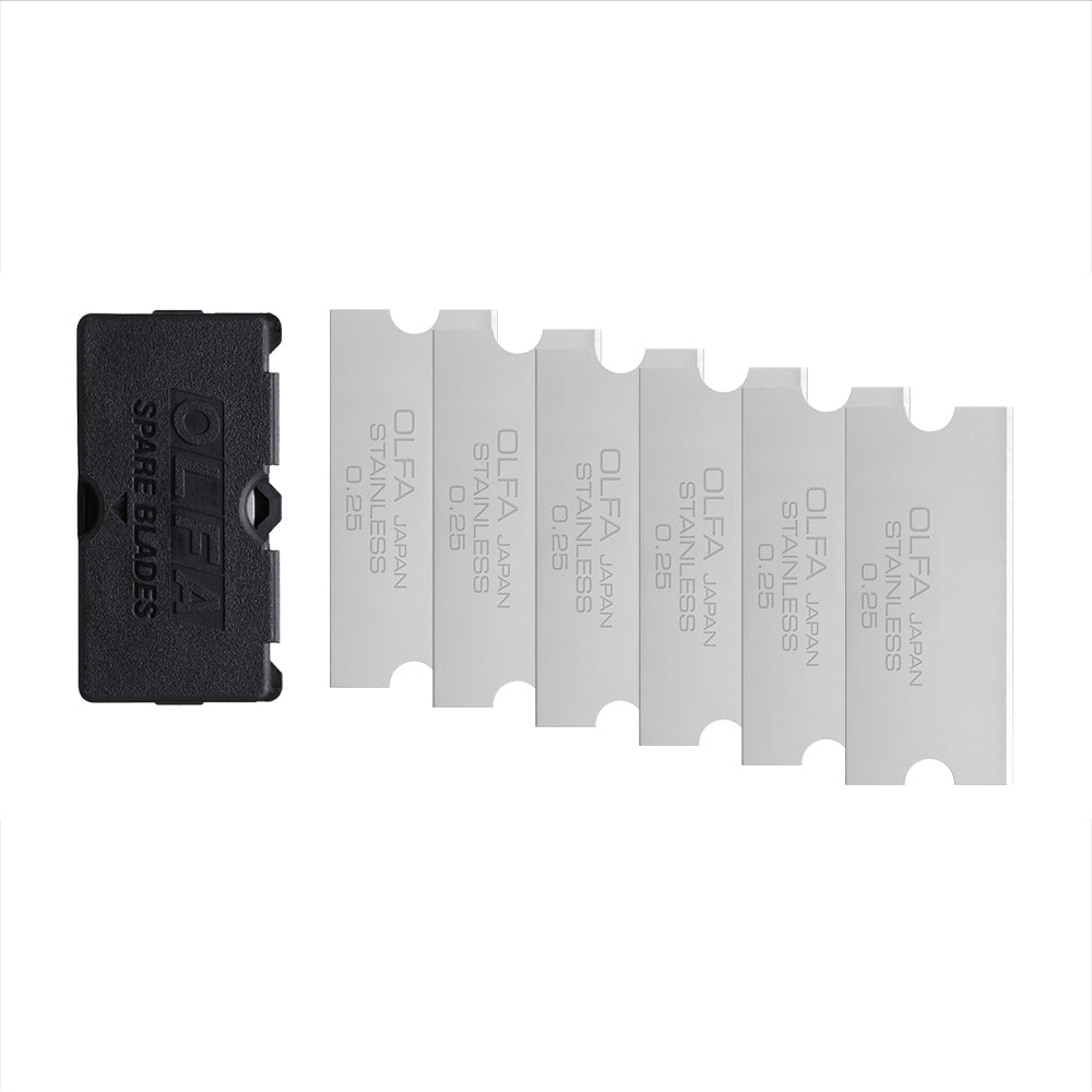 olfa-gsb-2s-6b-40mm-stainless-steel-glass-scraper-replacement-blades-6-pack-with image 2