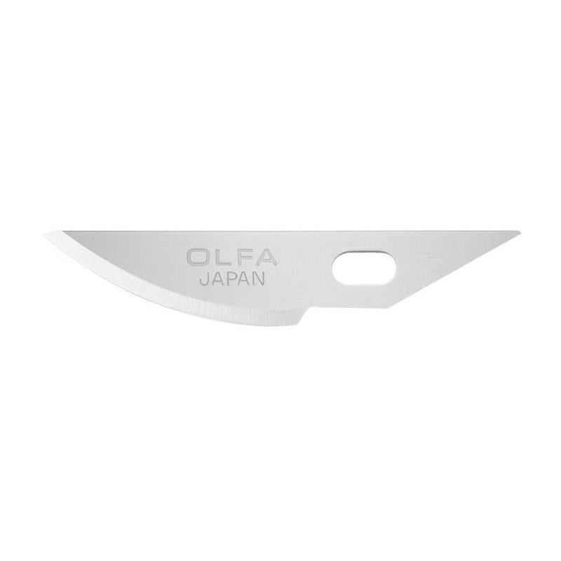 olfa-kb4-r-5-curved-carving-art-blade-premium-steel-detail-blade-for-ak-4-knife- image 1