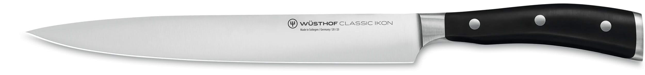 w-sthof-classic-ikon-9-carving-knife-black-petec-precision-forged-full-tang-carv image 1