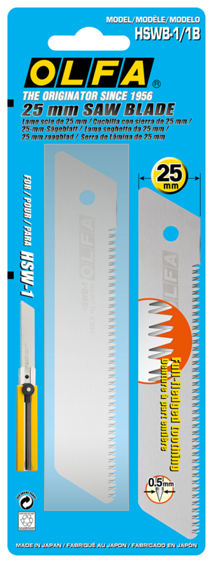 olfa-hswb-1-1b-25mm-saw-blade-serrated-extra-heavy-duty-replacement-blade-1-pack image 2