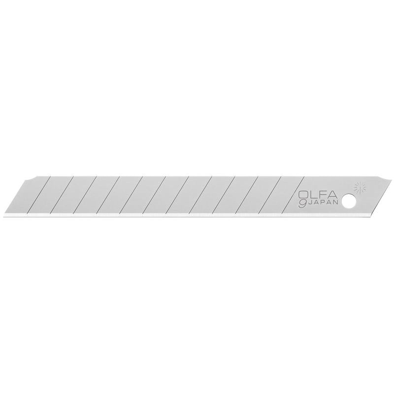 olfa-ab-9mm-silver-snap-off-blades-premium-japanese-steel-13-edges-per-blade-5-1 image 1