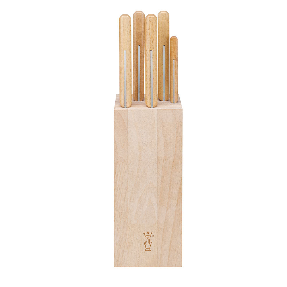 opinel-parallele-5-piece-chef-knife-set-with-beechwood-block image 2