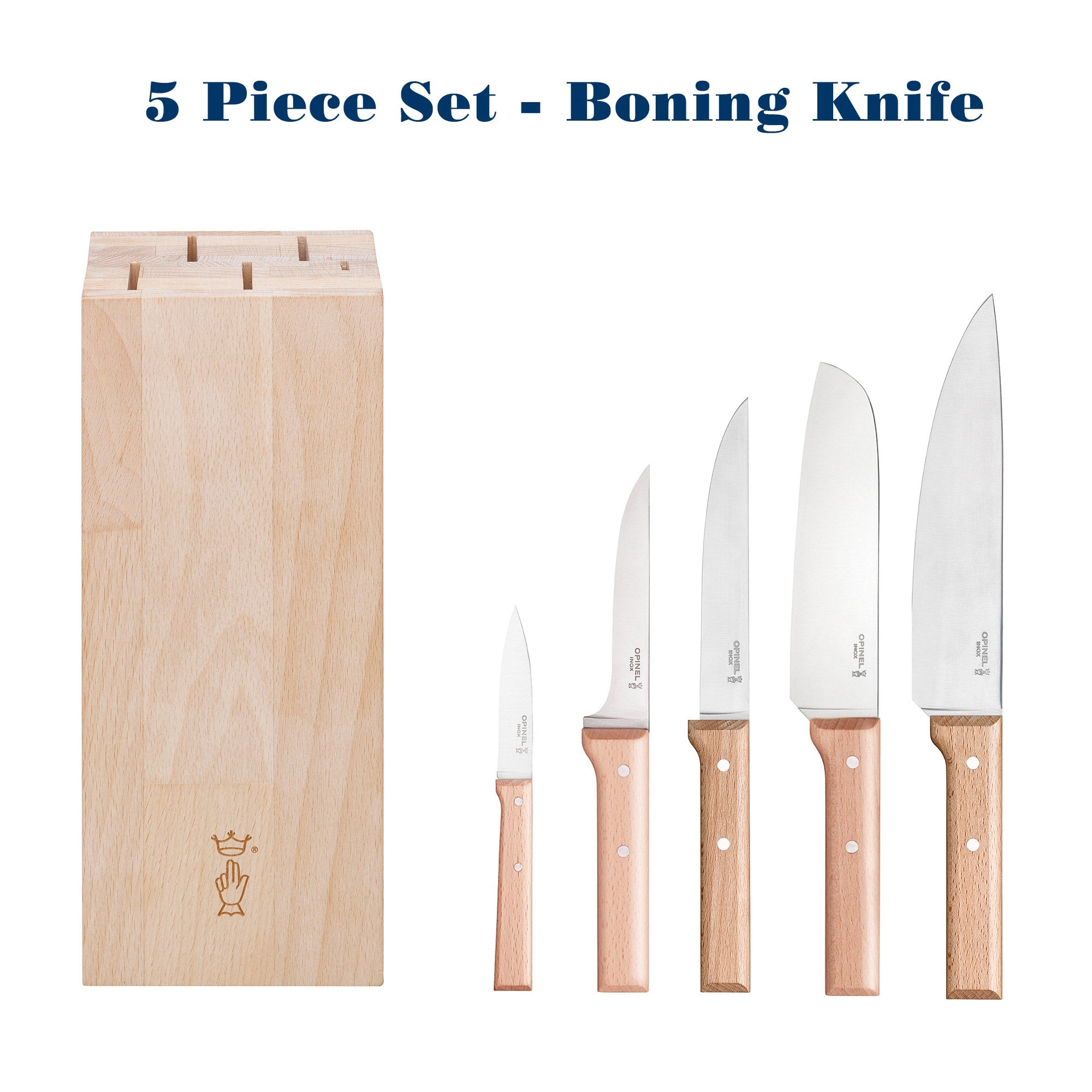 opinel-parallele-5-piece-chef-knife-set-with-beechwood-block image 7