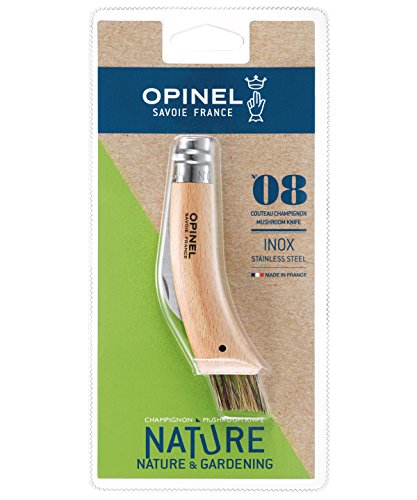 opinel-mushroom-knife-curved-blade-with-toothed-back-boar-bristle-brush-and-beec image 5