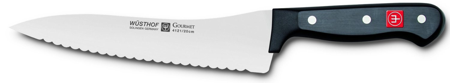 w-sthof-gourmet-8-offset-deli-knife-with-scalloped-edge-laser-cut-stamped-blade image 1