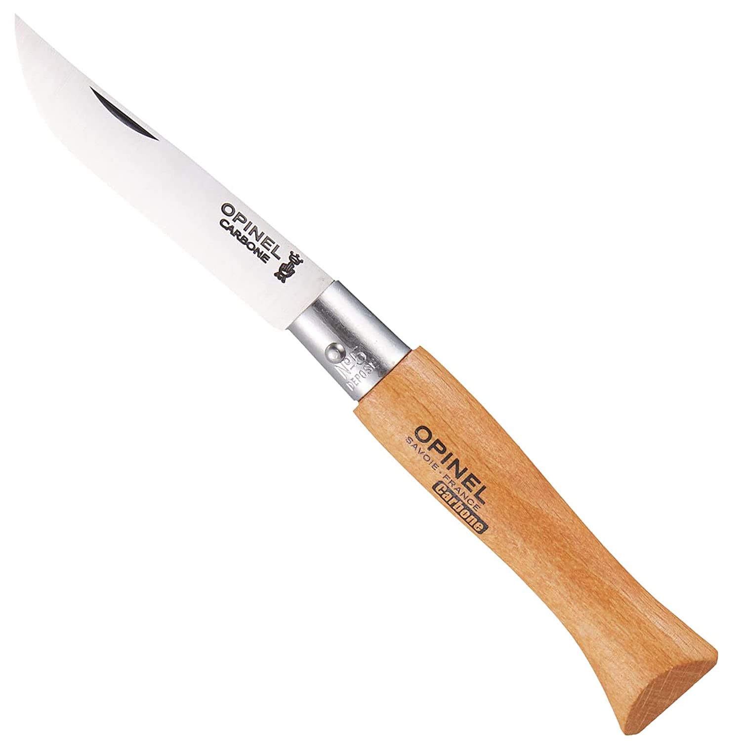 opinel-no-03-carbone-carbon-steel-folding-pocket-knife-beechwood-handle-non-lock image 3