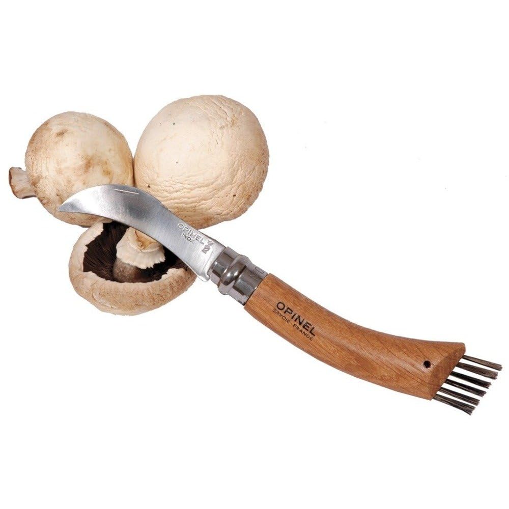 opinel-mushroom-knife-curved-blade-with-toothed-back-boar-bristle-brush-and-beec image 3