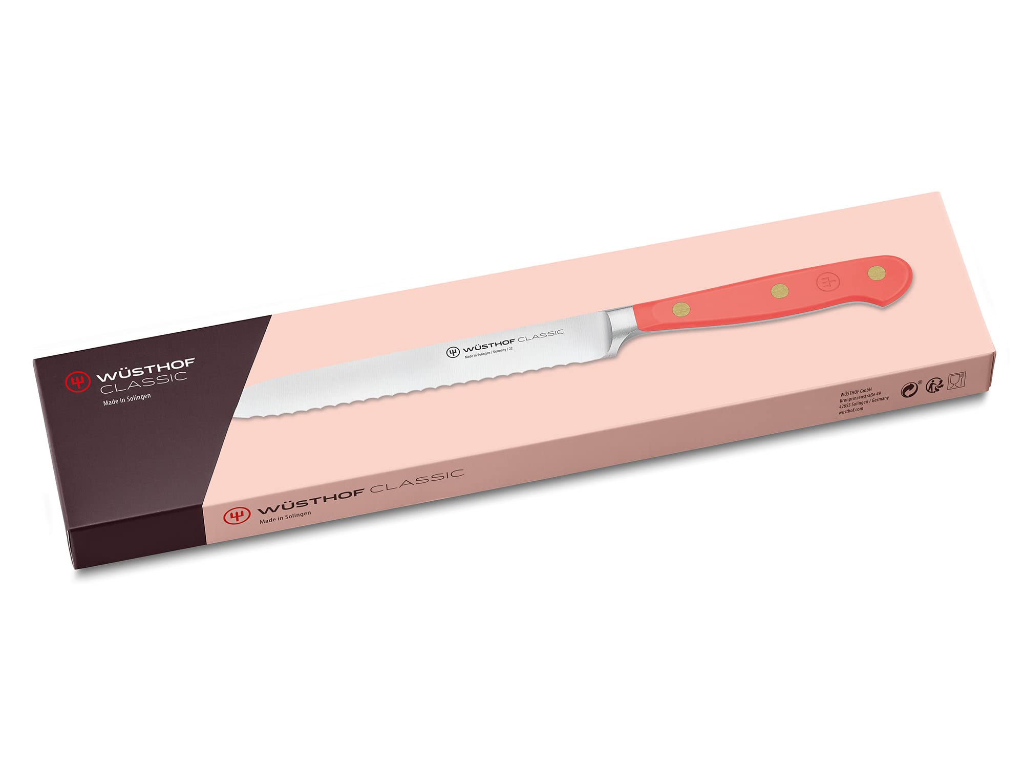 w-sthof-classic-coral-peach-5-serrated-utility-knife-forged-solingen-breakfast-s image 6