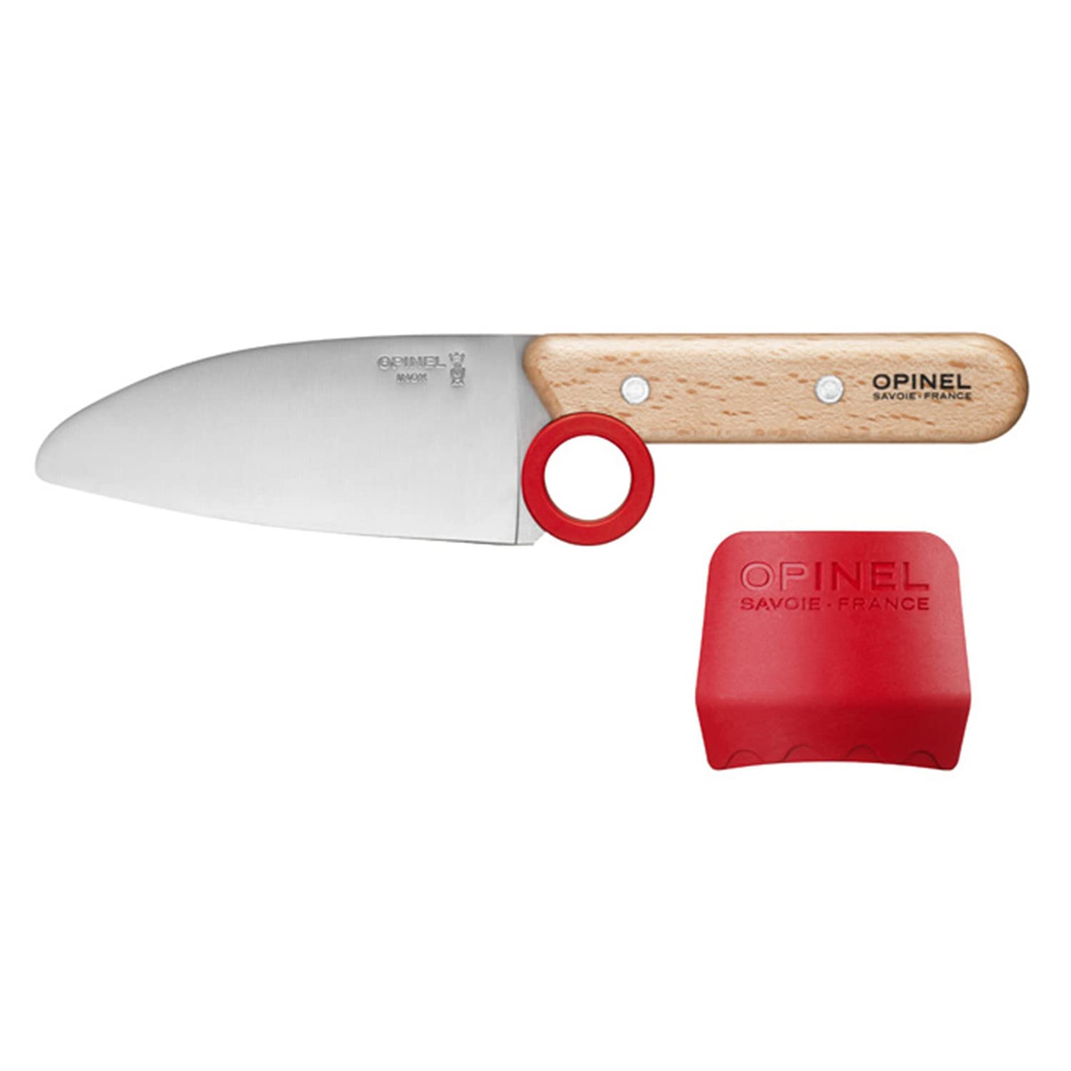 opinel-le-petit-chef-2-piece-kids-knife-set-rounded-tip-chef-knife-and-finger-gu image 2