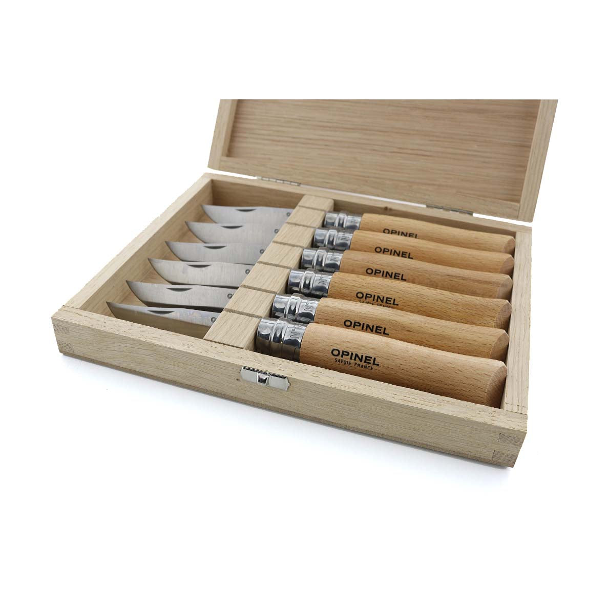 opinel-6-slot-folding-knife-storage-box-oak-wood-collector-case-for-no-06-no-08 image 7
