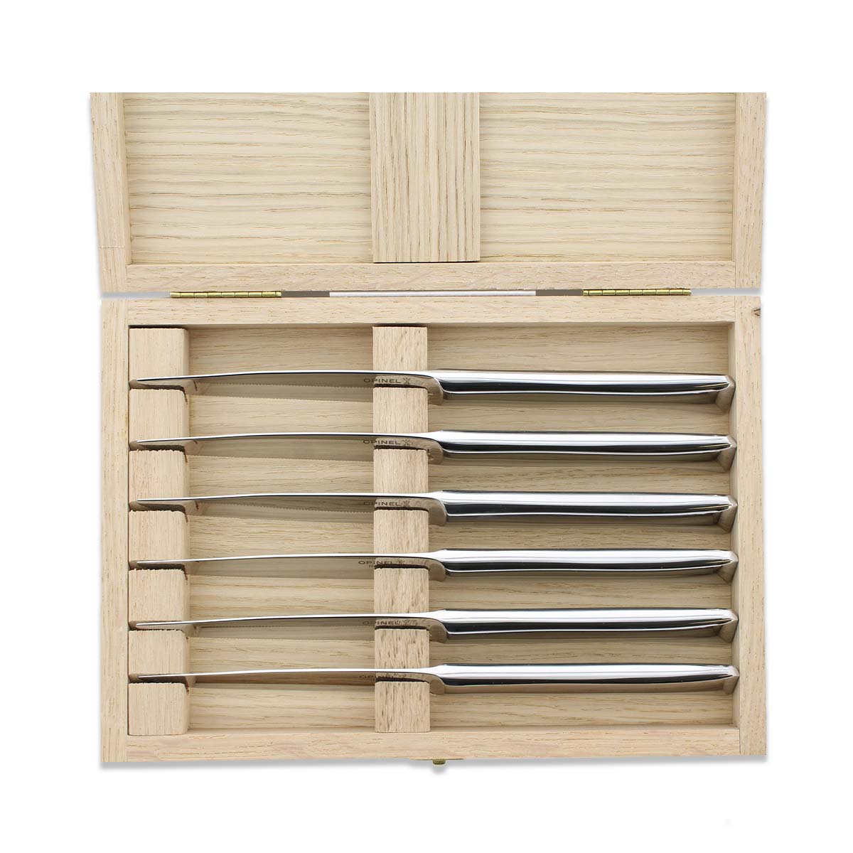 opinel-6-slot-oak-wood-steak-knife-storage-box image 5