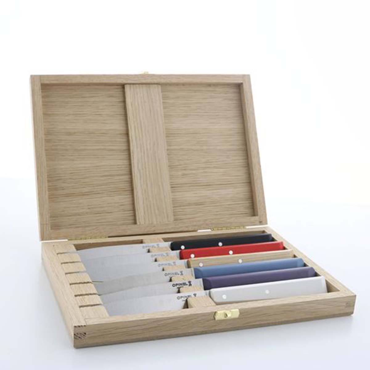 opinel-6-slot-oak-wood-steak-knife-storage-box image 6