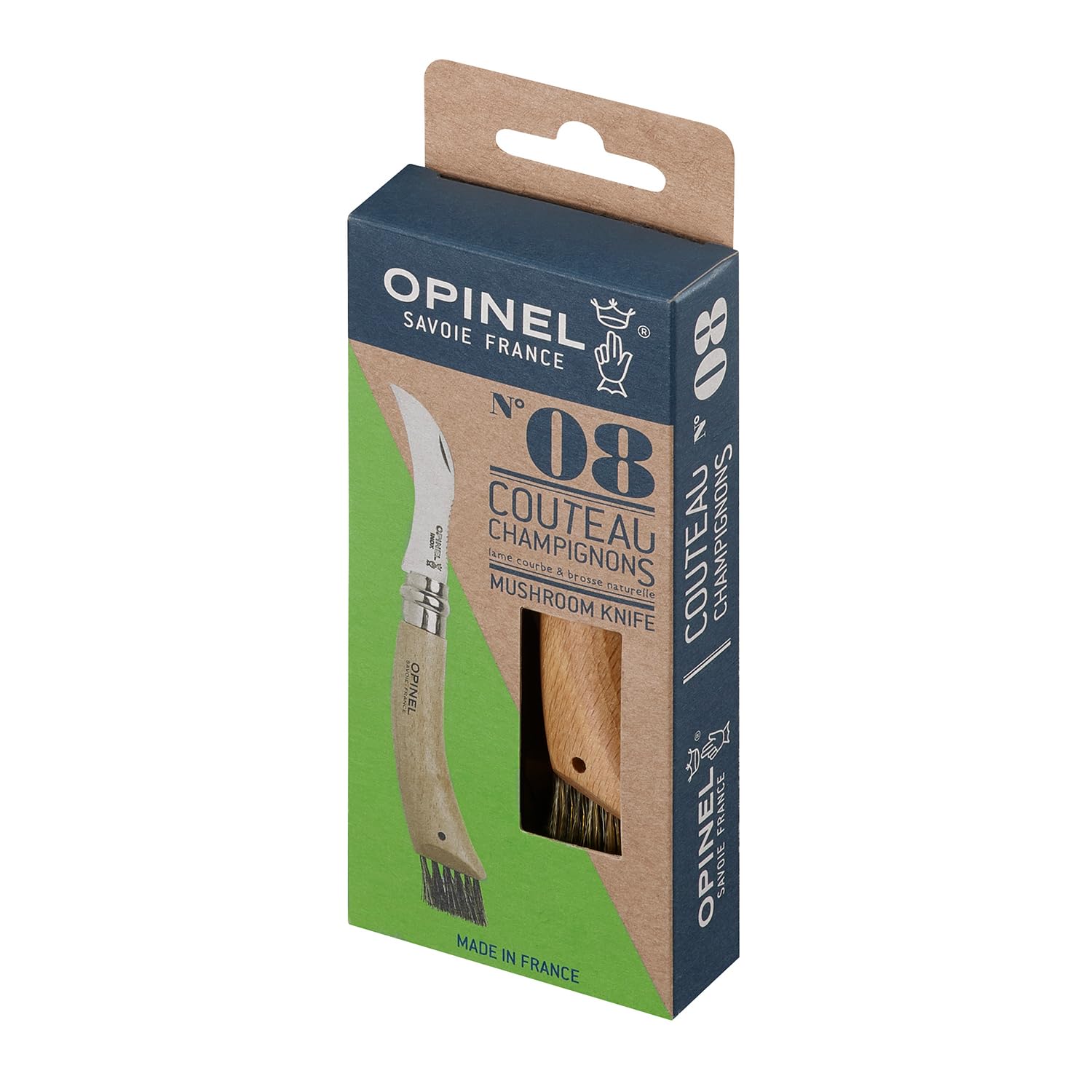 opinel-no-08-mushroom-knife-curved-sandvik-stainless-blade-beechwood-handle-with image 3
