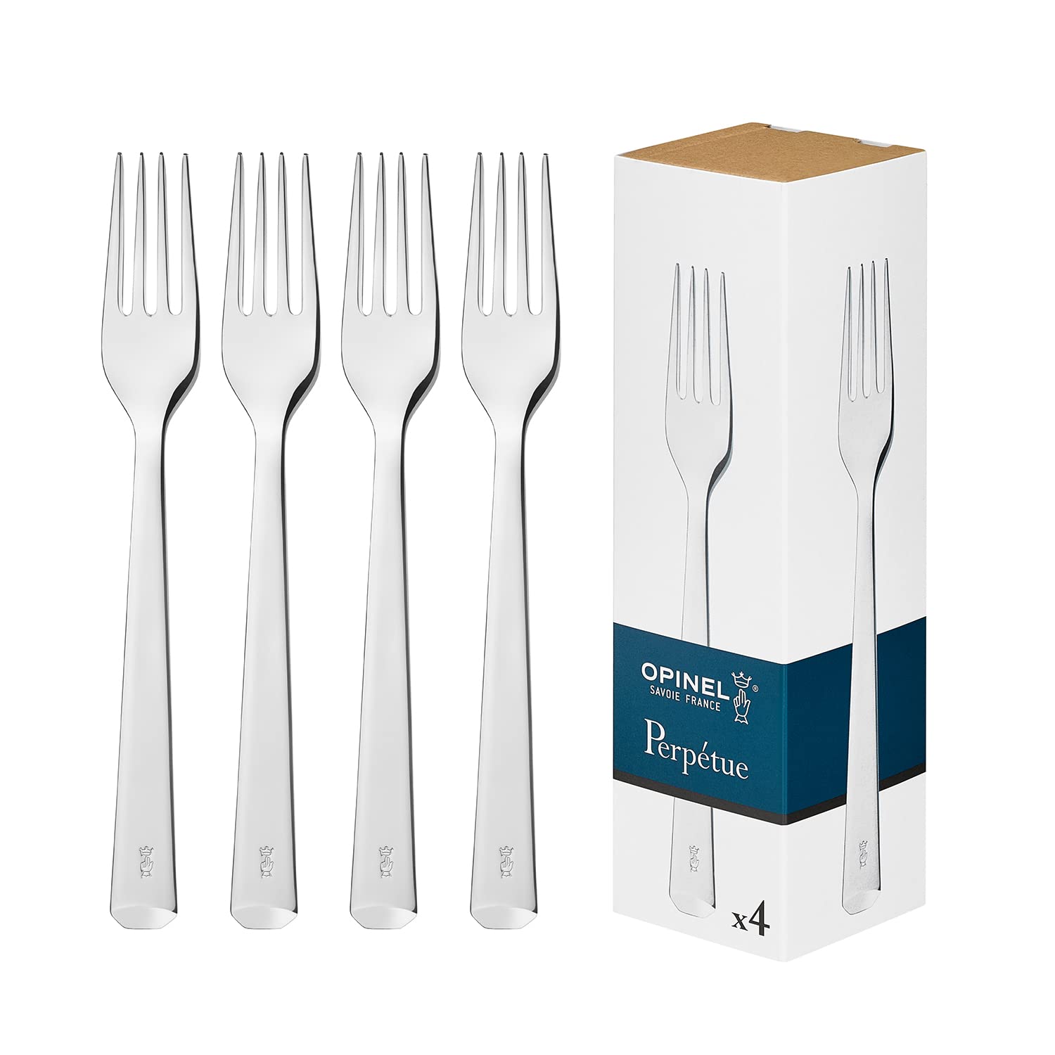 opinel-perp-tue-flatware-4-piece-fork-set-stainless-steel-dishwasher-safe-design image 1