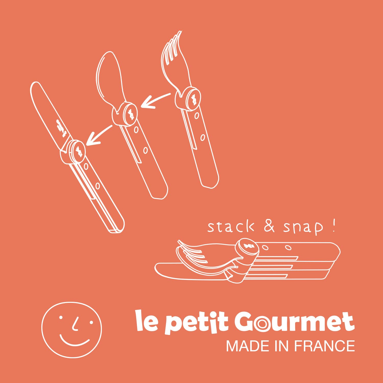 opinel-le-petit-gourmet-3-piece-children-s-cutlery-set-coral-dull-tip-kid-safe-k image 4