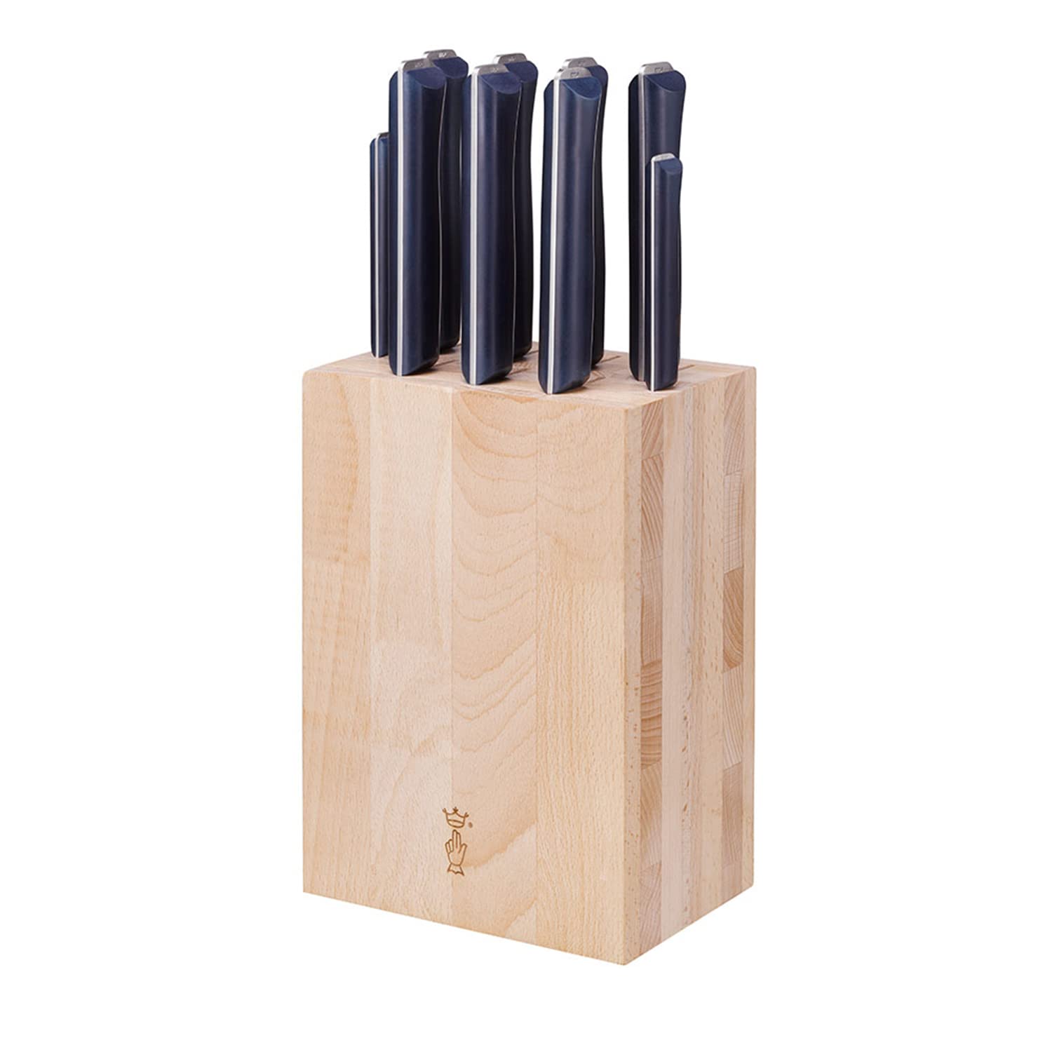 opinel-beech-wood-knife-storage-block-9-slot-kitchen-knife-holder-simple-french- image 2