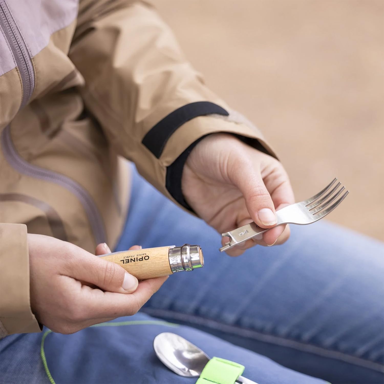 opinel-picnic-cutlery-insert-set-for-no-8-folding-knives-fork-spoon-micro-fiber- image 7