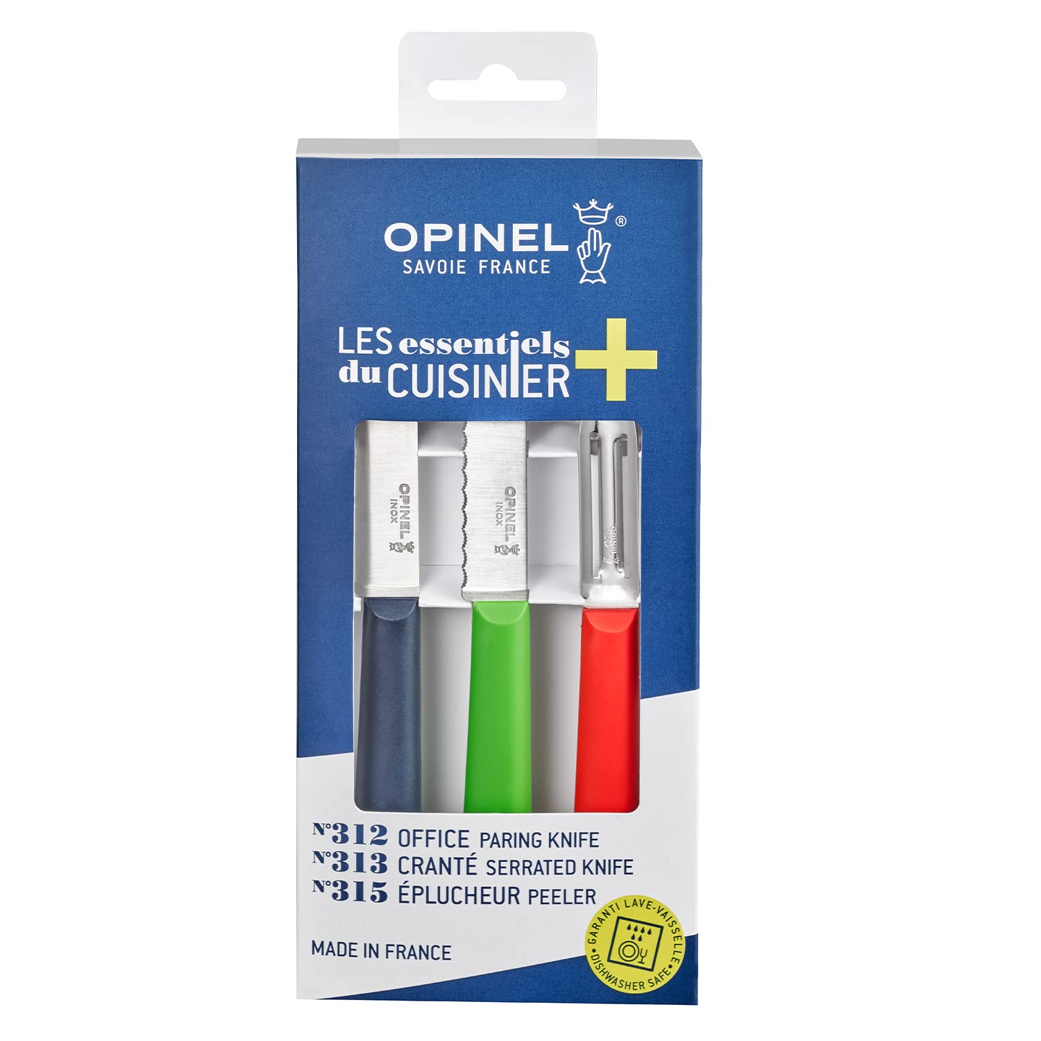opinel-les-essentials-trio-kitchen-set-paring-knife-serrated-paring-knife-and-st image 2