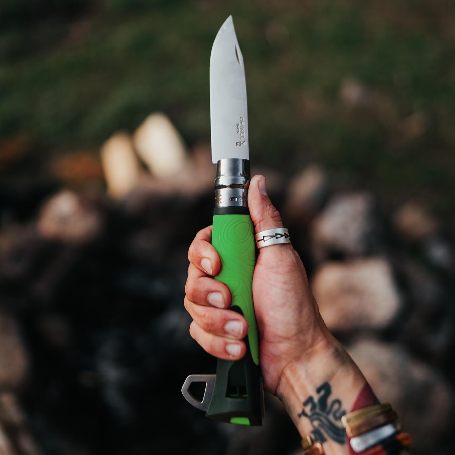 opinel-no-12-explore-outdoor-folding-knife-green-virobloc-locked-camping-folding image 6