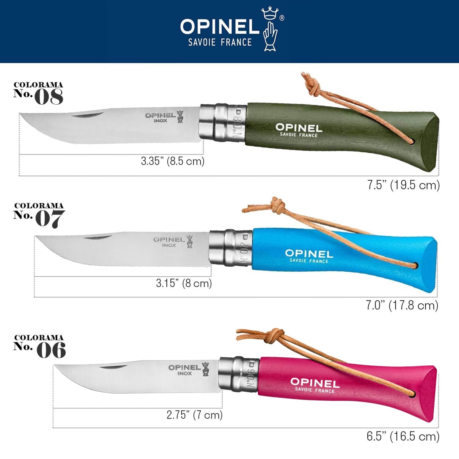 opinel-no-6-colorama-stainless-steel-folding-pocket-knife-everyday-carry-with-pa image 4