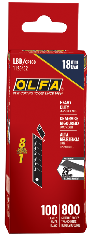 olfa-lbb-18mm-ultra-sharp-black-snap-off-blades-10-50-or-100-packs image 4