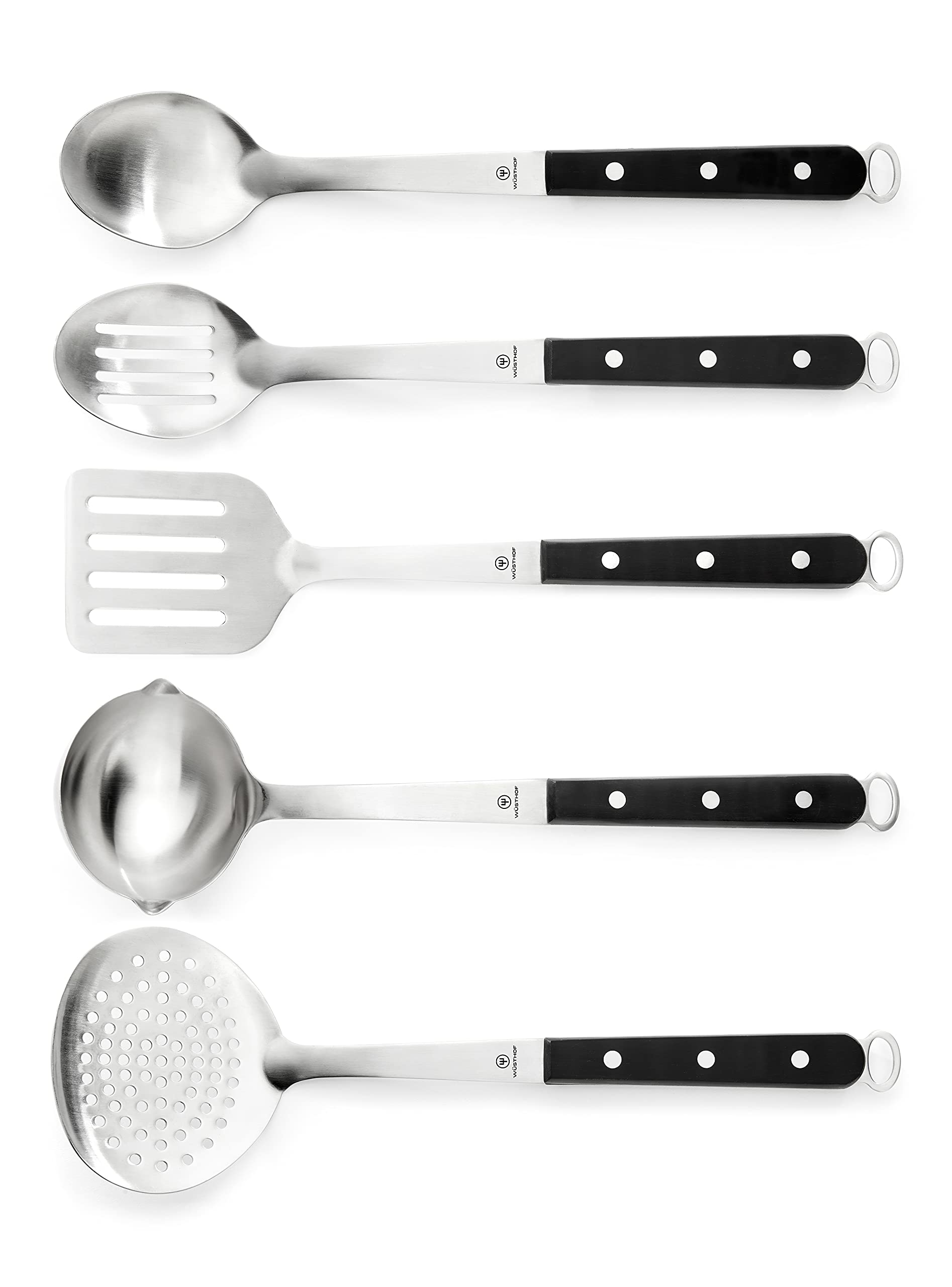 w-sthof-5-piece-chef-s-tool-set-stainless-steel-turner-skimmer-spoon-slotted-spo image 1