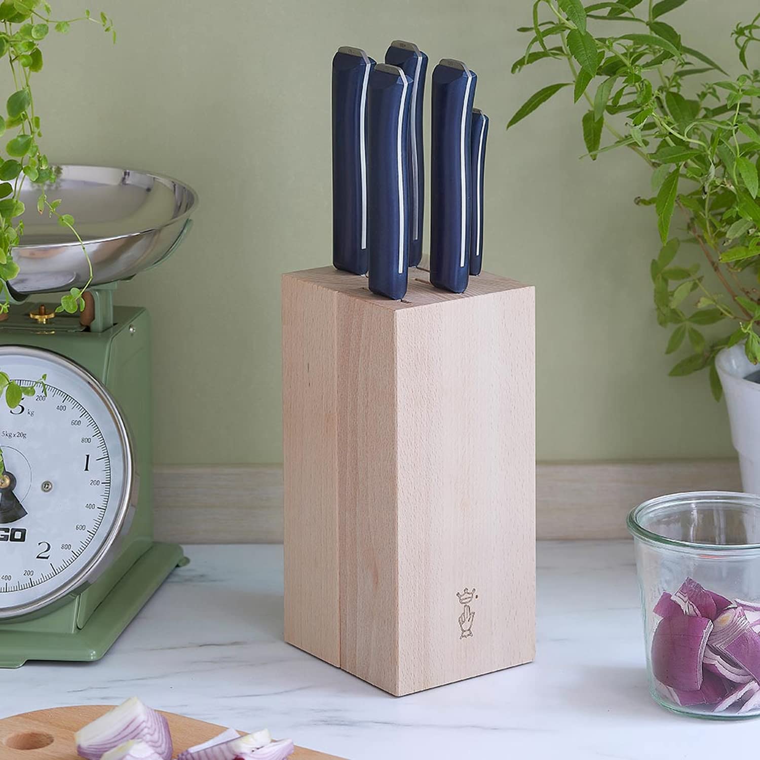 opinel-intempora-5-piece-knife-block-set-full-tang-12c27-stainless-knives-with-b image 5