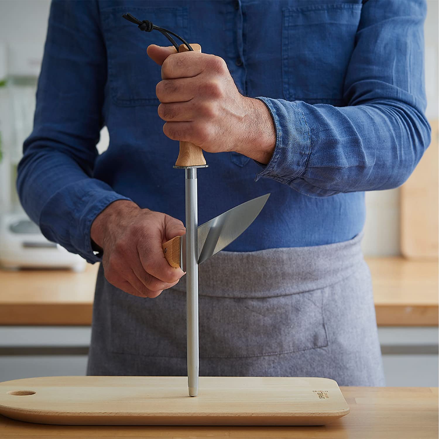 opinel-10-inch-diamond-coated-steel-sharpening-rod-kitchen-knife-sharpener-with- image 2