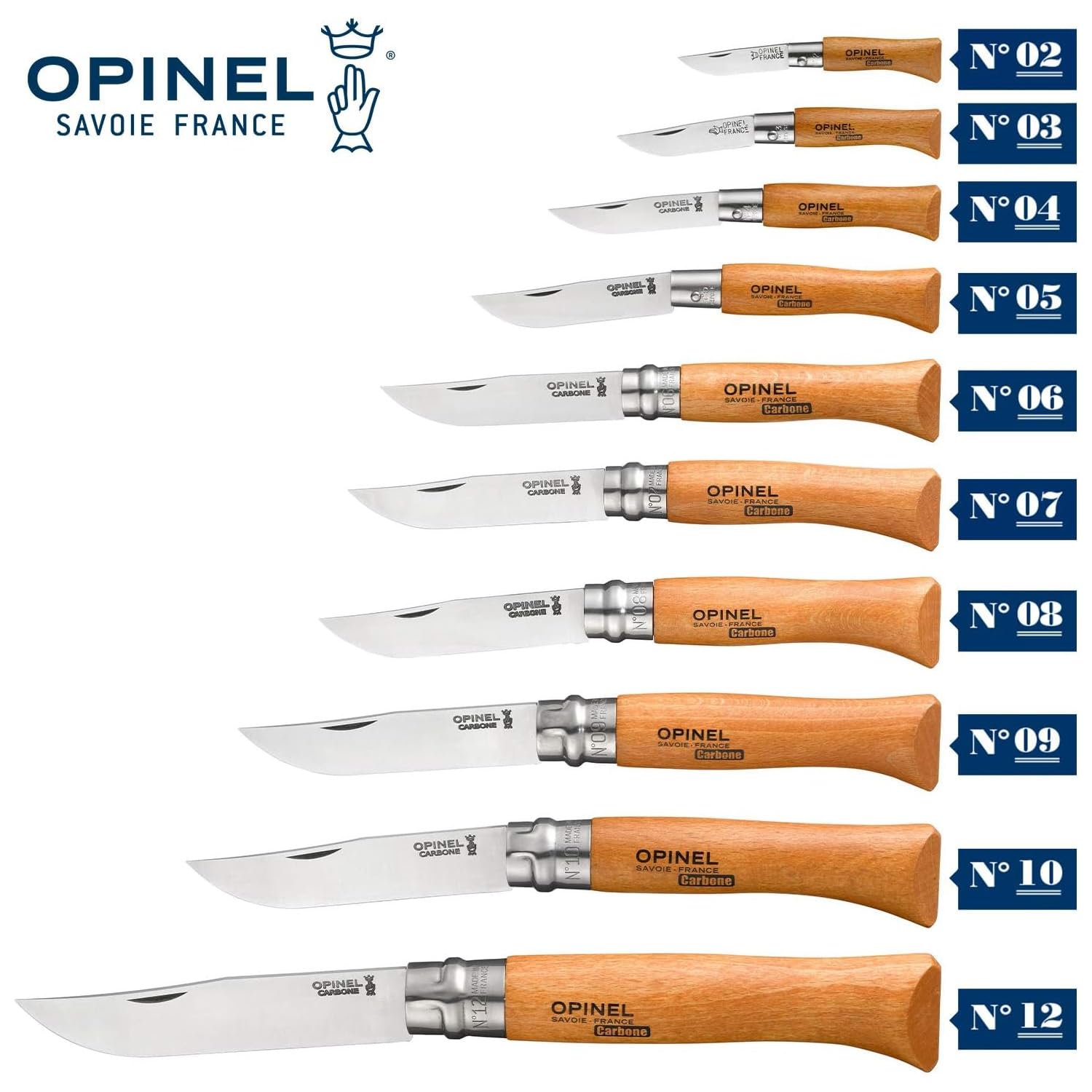 opinel-no-08-carbone-carbon-steel-folding-pocket-knife-with-beechwood-handle-and image 2