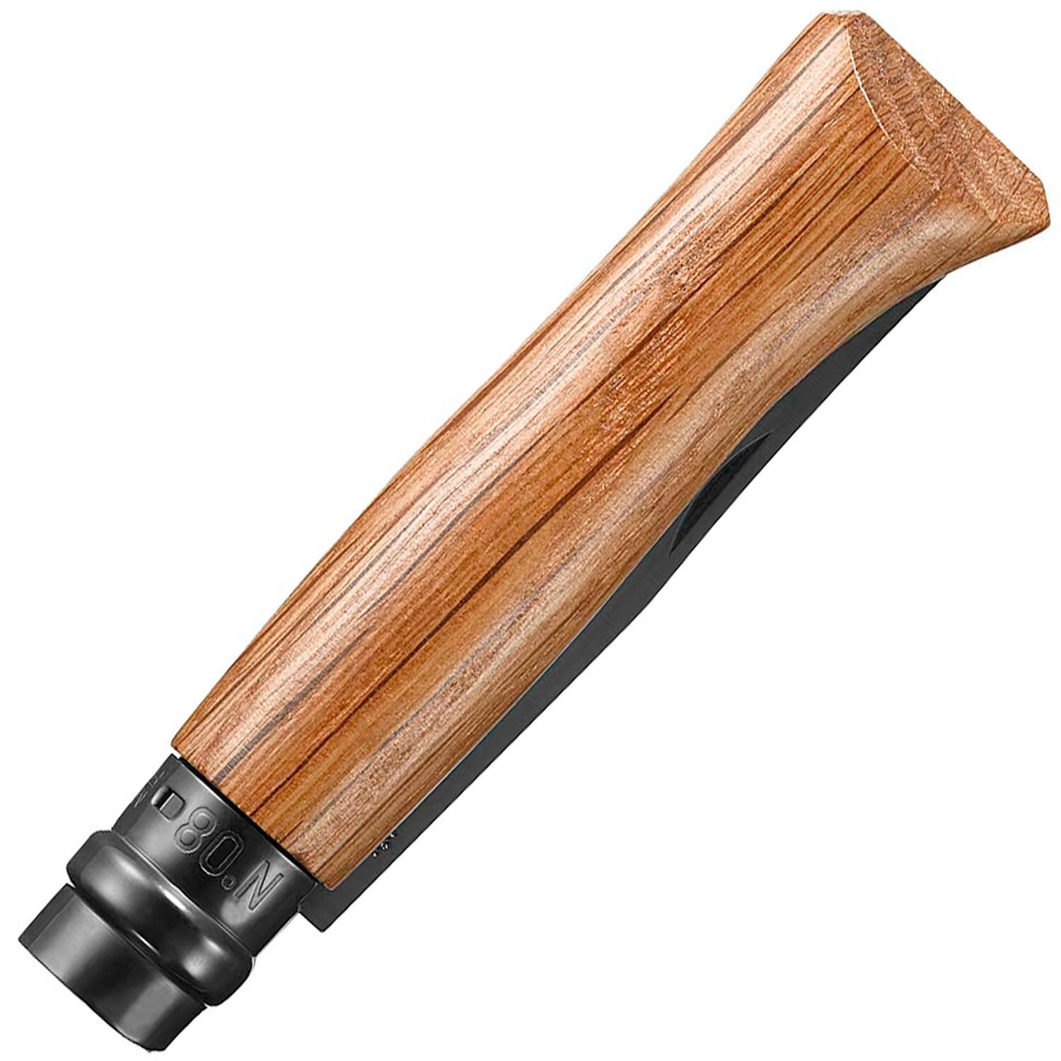 opinel-no-08-stainless-steel-folding-pocket-knife-black-oak-handle-with-black-co image 4