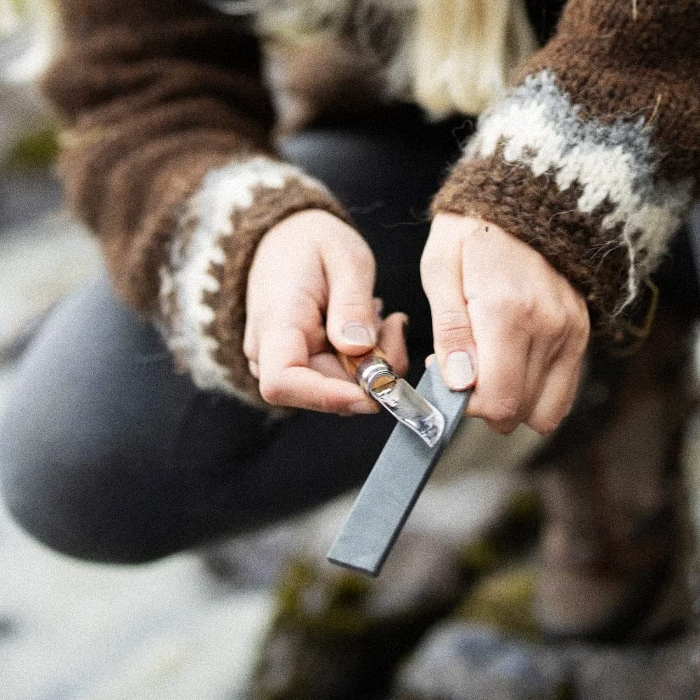 opinel-natural-lombardi-sharpening-stone-10cm-italian-quartz-sharpening-stone-fo image 4