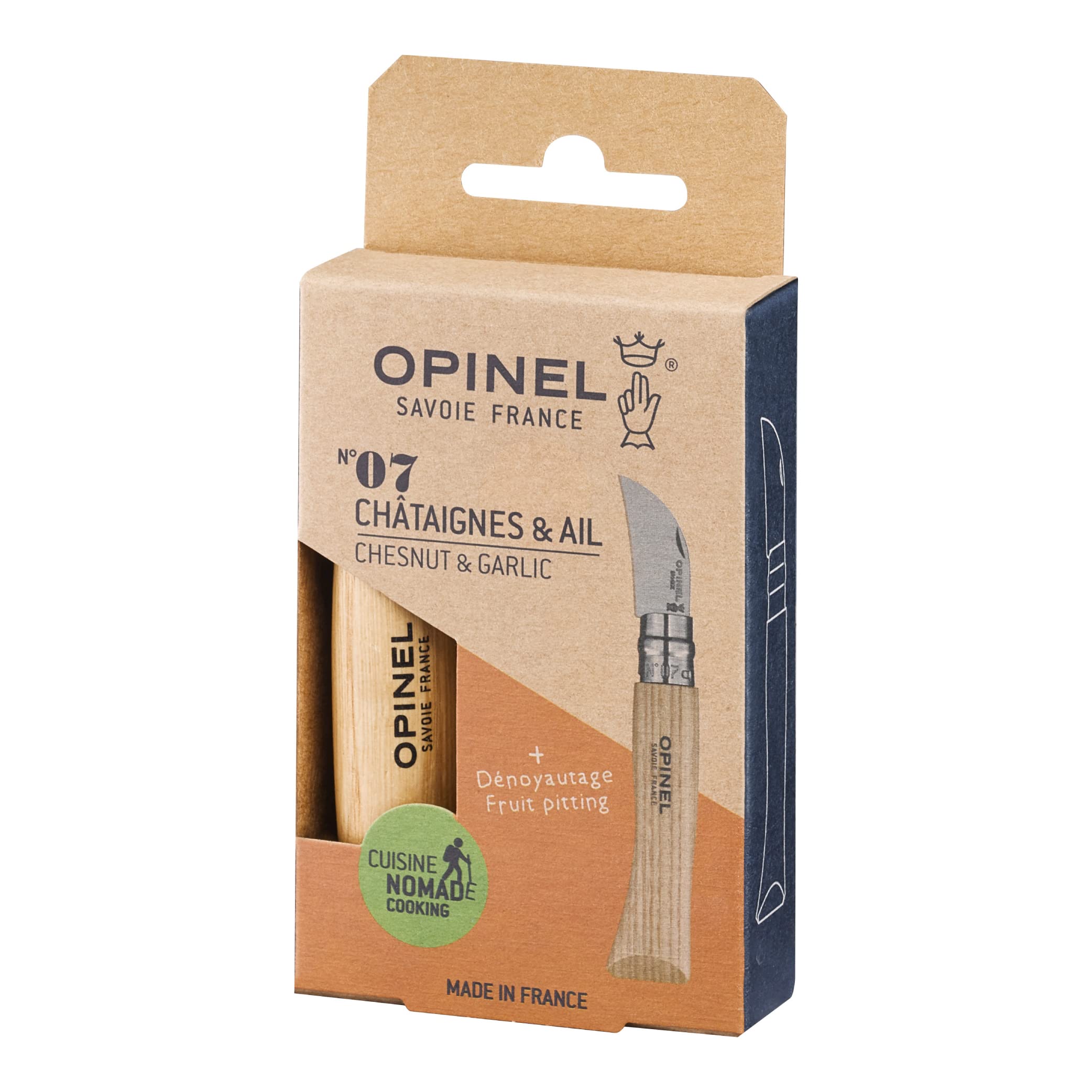 opinel-no-07-scoring-folding-knife-stainless-steel-with-chestnut-wood-handle-che image 3