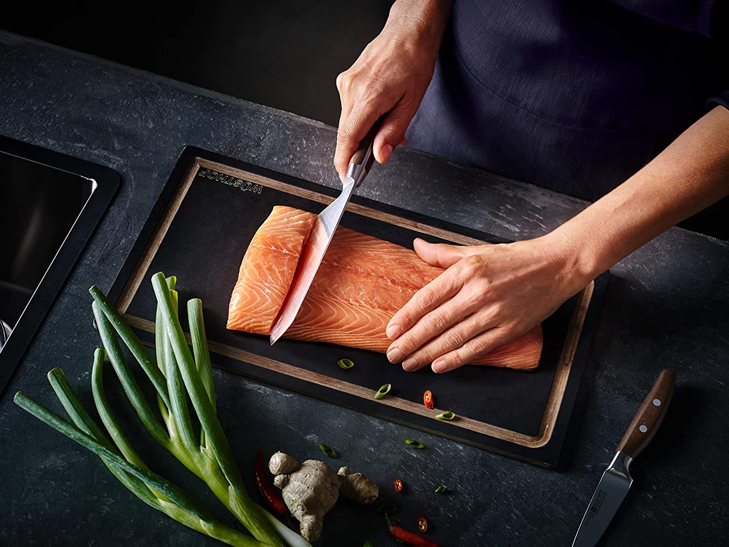 w-sthof-epicure-6-piece-knife-block-set-7-santoku-9-cook-s-4-5-utility-honing-st image 8