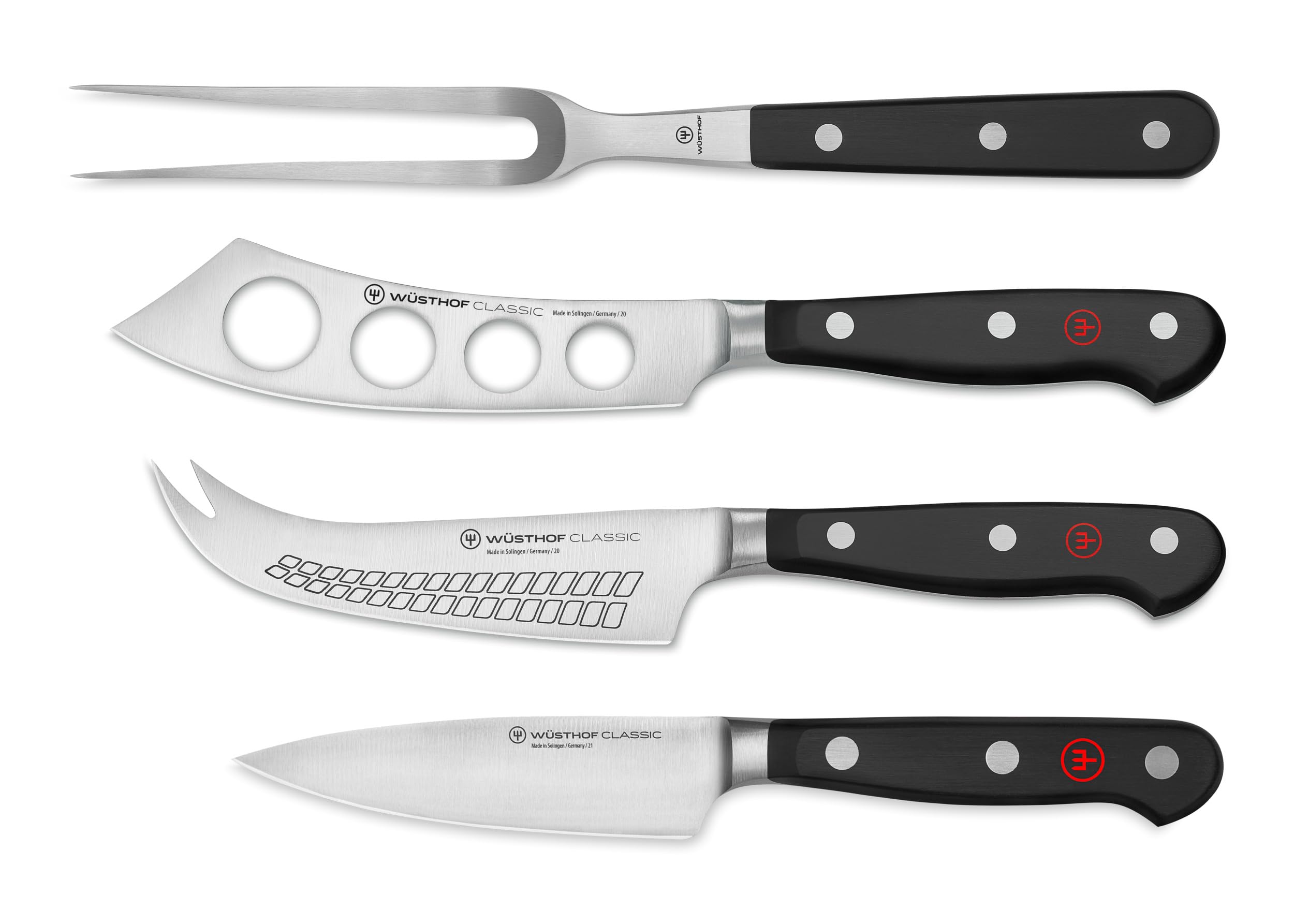 w-sthof-classic-4-piece-charcuterie-set-cheese-knives-and-meat-fork-precision-fo image 1