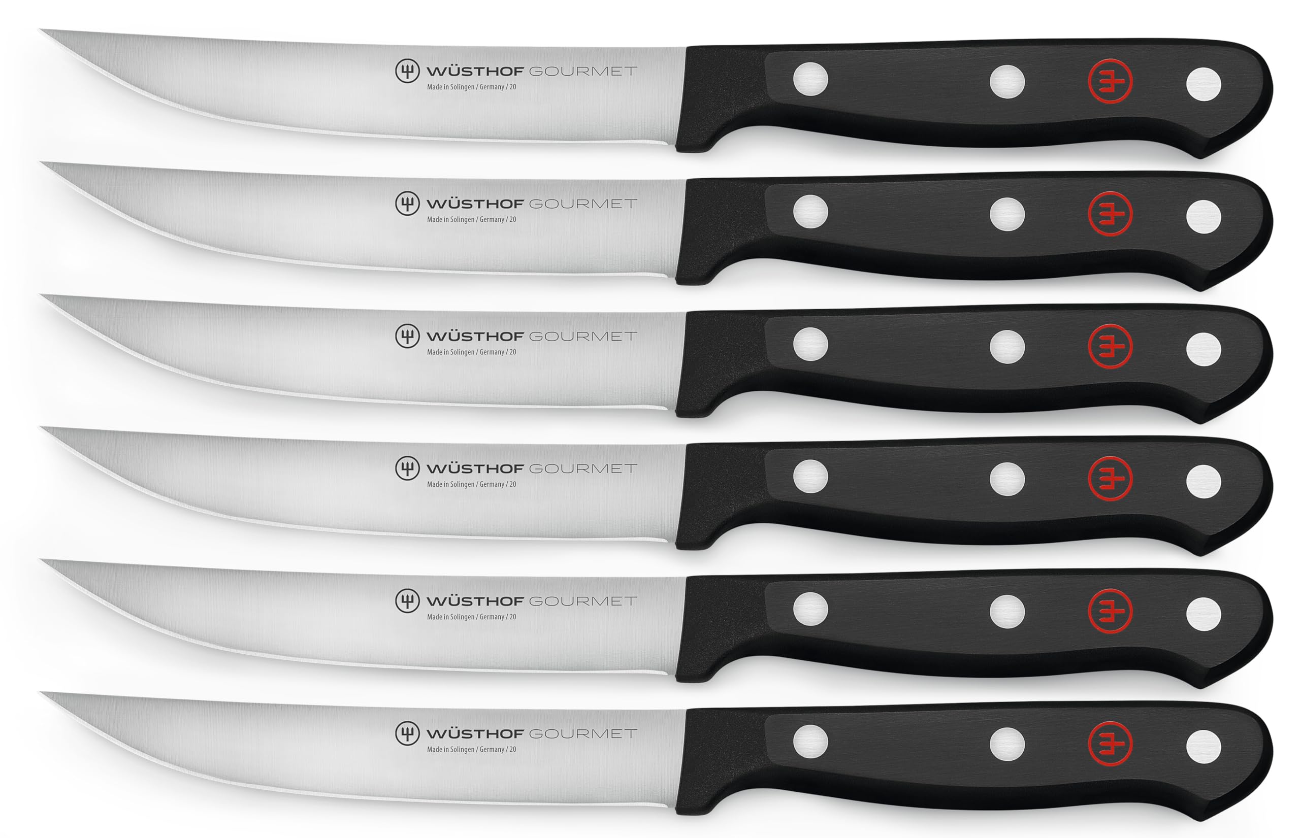 w-sthof-gourmet-6-piece-steak-knife-set-black-german-high-carbon-stainless-steel image 1