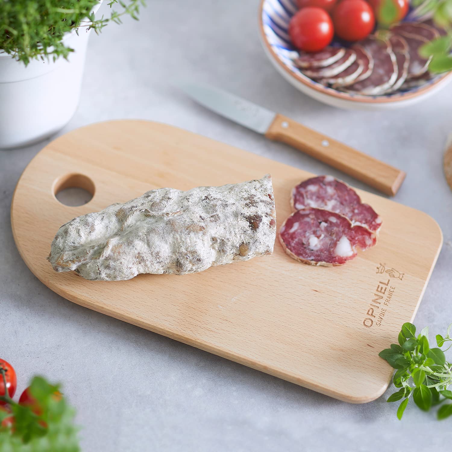 opinel-x-big-game-beech-wood-cutting-board-medium-classique-15-x-8-prep-serving- image 3