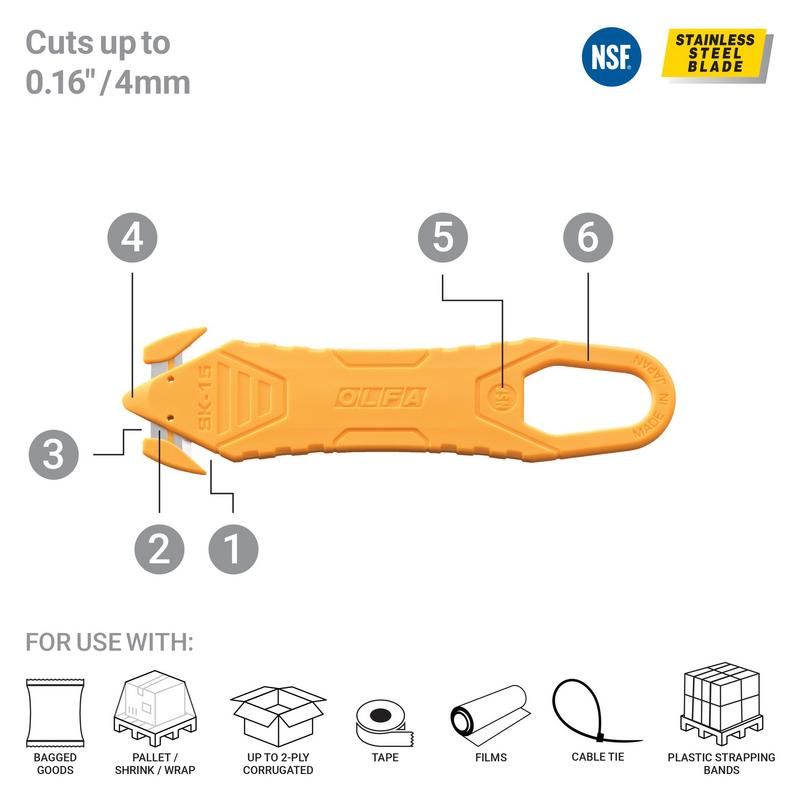 olfa-sk-15-disposable-concealed-blade-safety-knife-nsf-food-safe-open-cutting-ch image 2