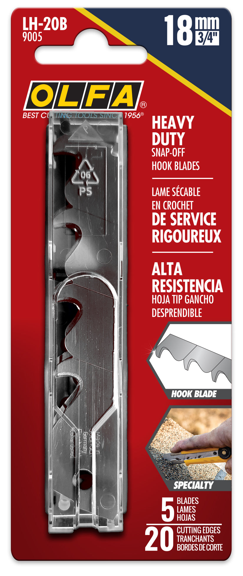 olfa-lh-20b-18mm-heavy-duty-hook-snap-blades-5-pack image 2