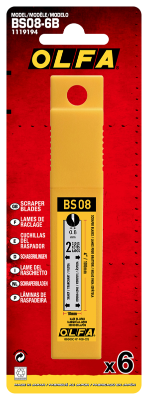 olfa-bs08-6b-100mm-4-inch-extra-heavy-duty-thick-scraper-blade-6-pack image 2