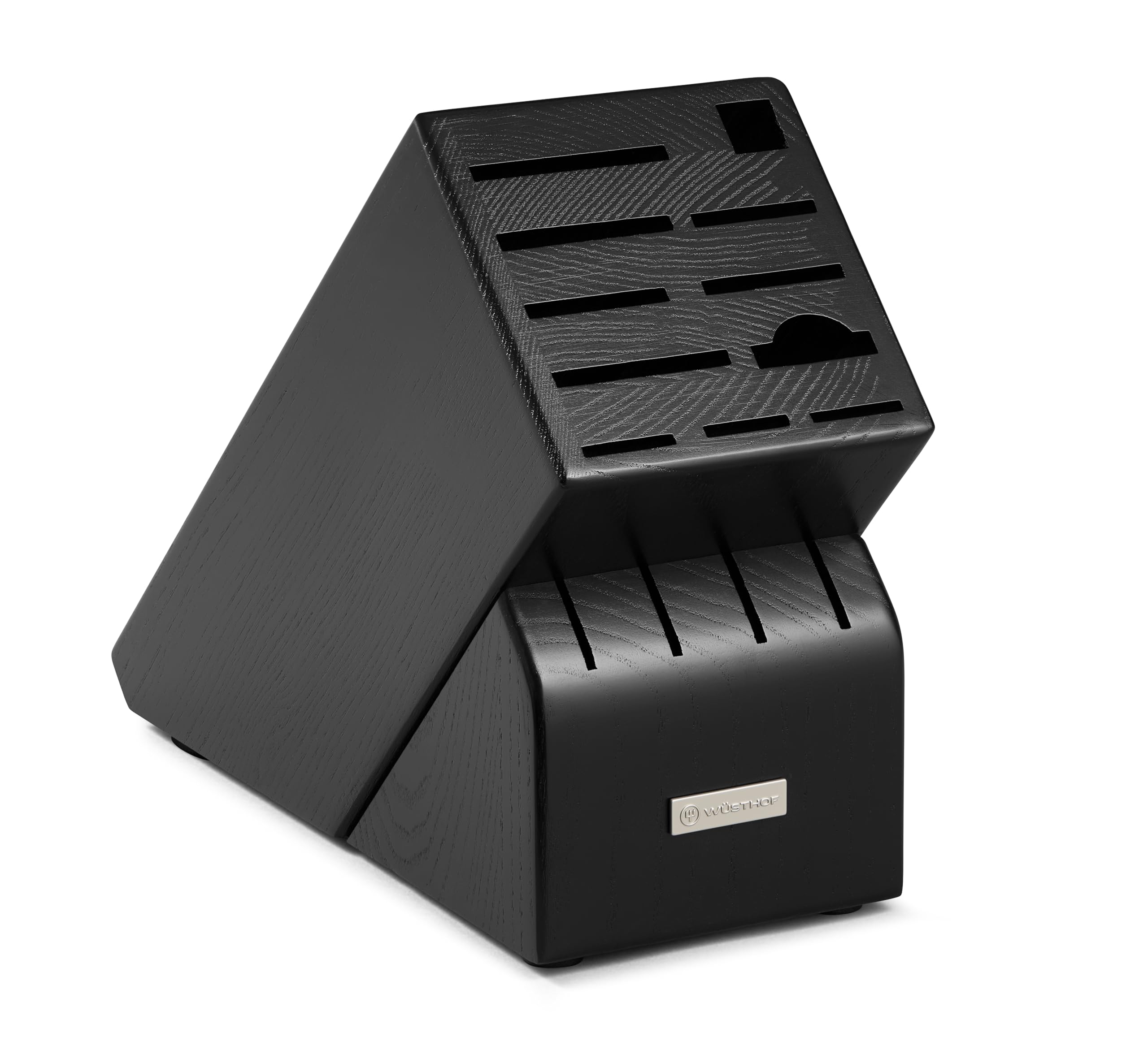 w-sthof-15-slot-black-wood-knife-storage-block-angled-countertop-knife-block-wit image 4