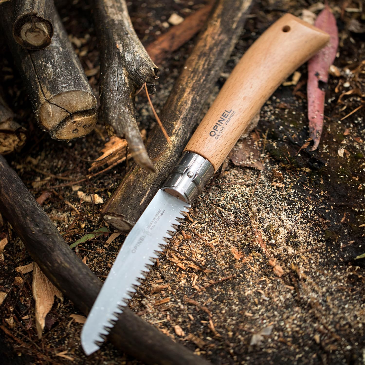 opinel-no-12-folding-saw-carbon-steel-blade-with-beechwood-handle-for-gardening- image 4