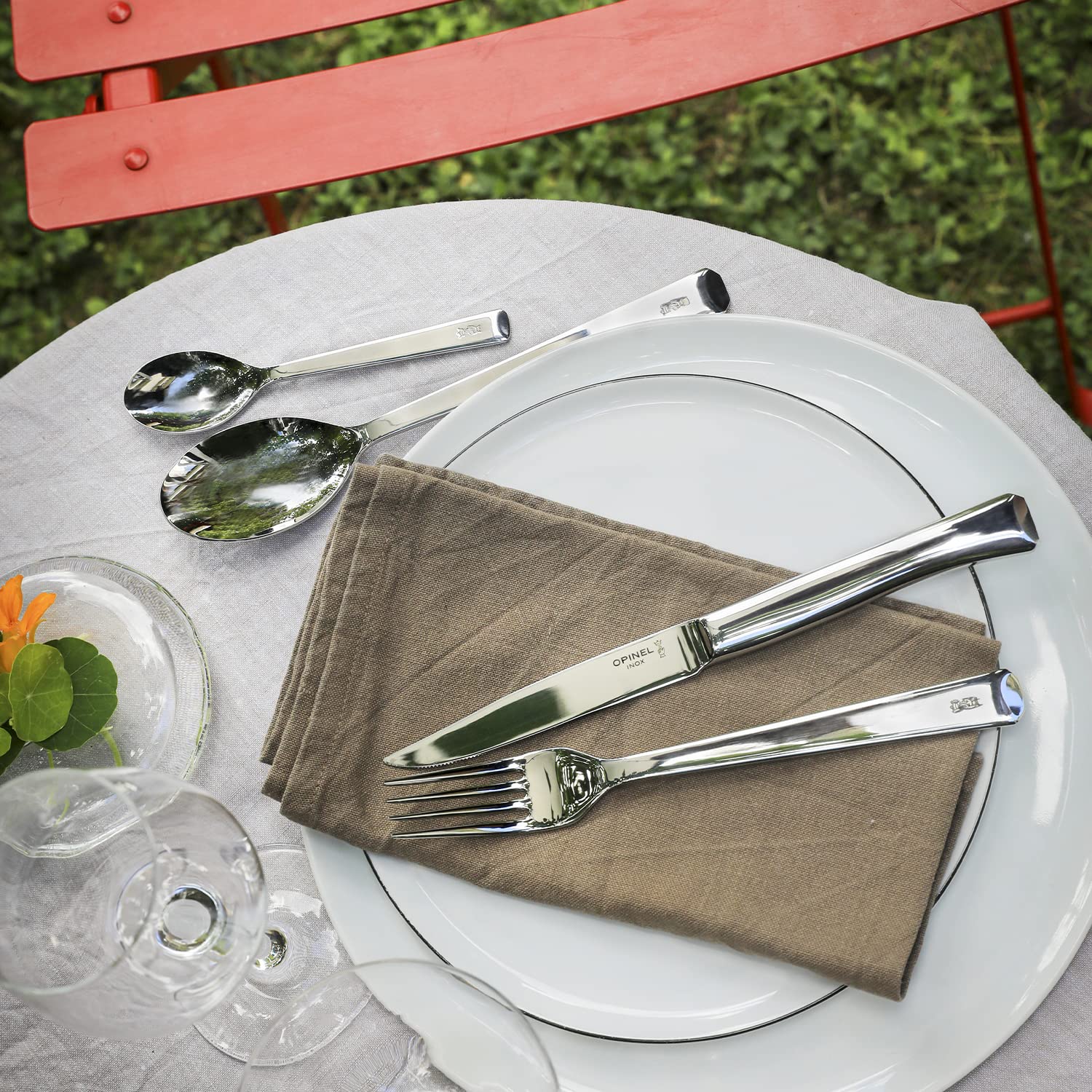opinel-perp-tue-flatware-4-piece-fork-set-stainless-steel-dishwasher-safe-design image 5
