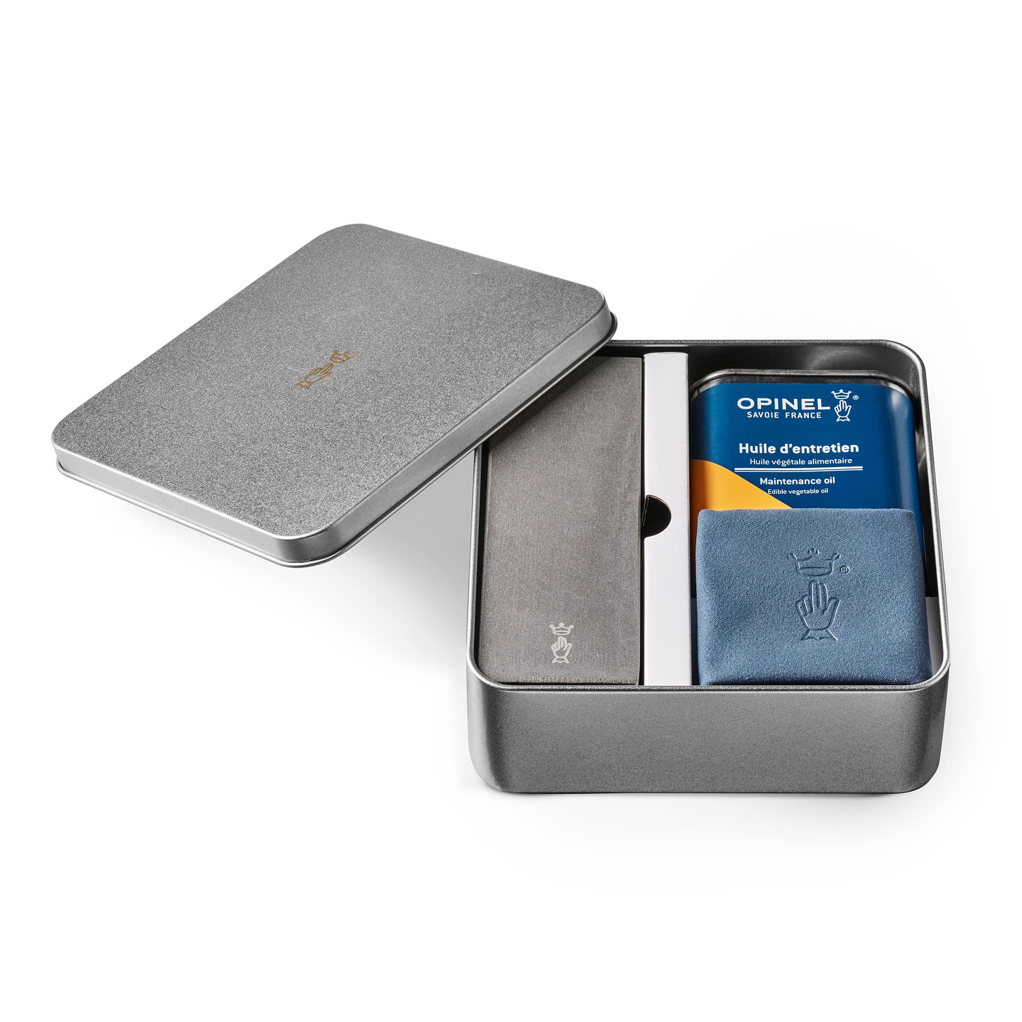 opinel-knife-maintenance-kit-with-sharpening-stone-plant-based-oil-microfiber-cl image 2