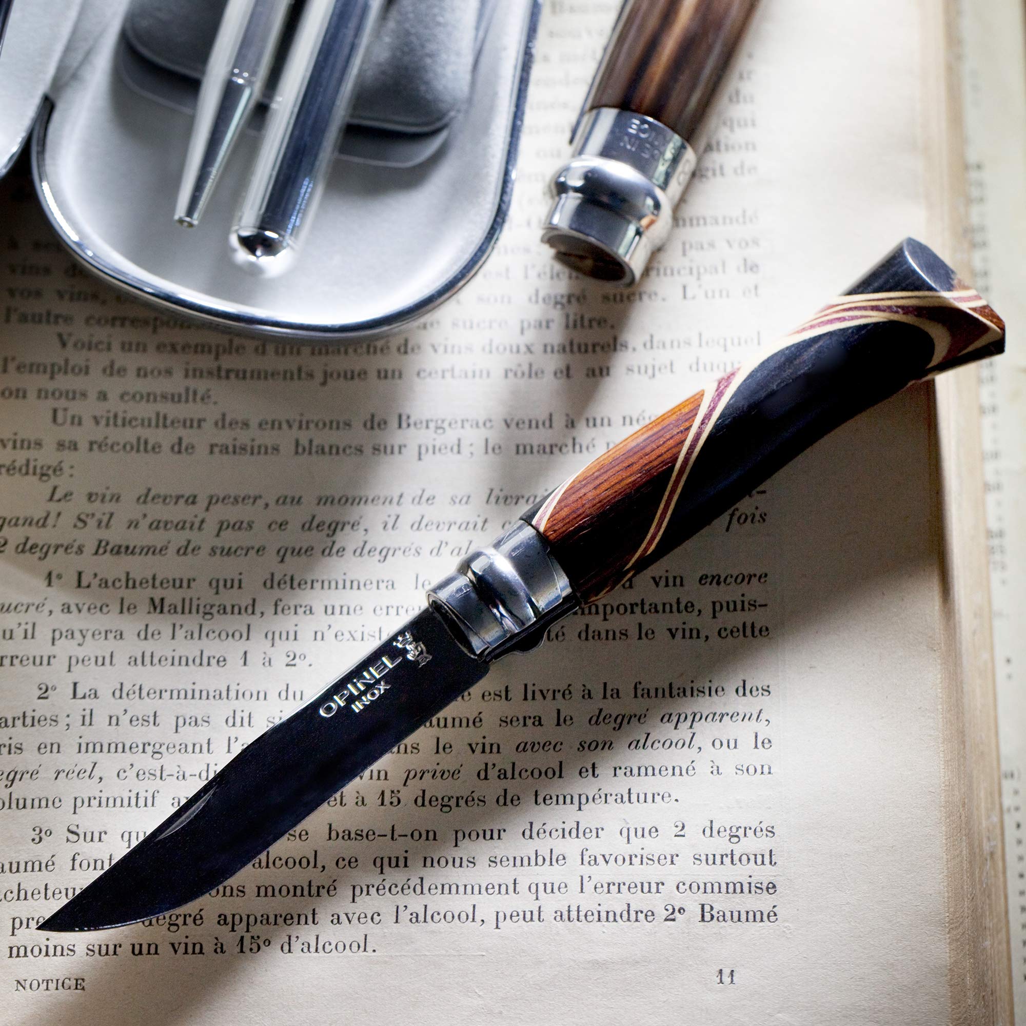 opinel-chaperon-series-stainless-steel-folding-pocket-knife-unique-multiple-wood image 7