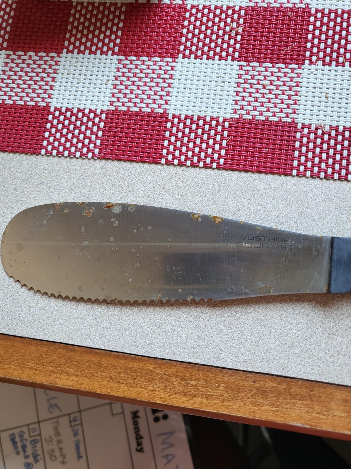 Edge arrived rough